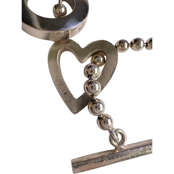 GUCCI Ball and Chain Heart Bracelet with Female Symbol Pendant Charm - Picture 3 of 12